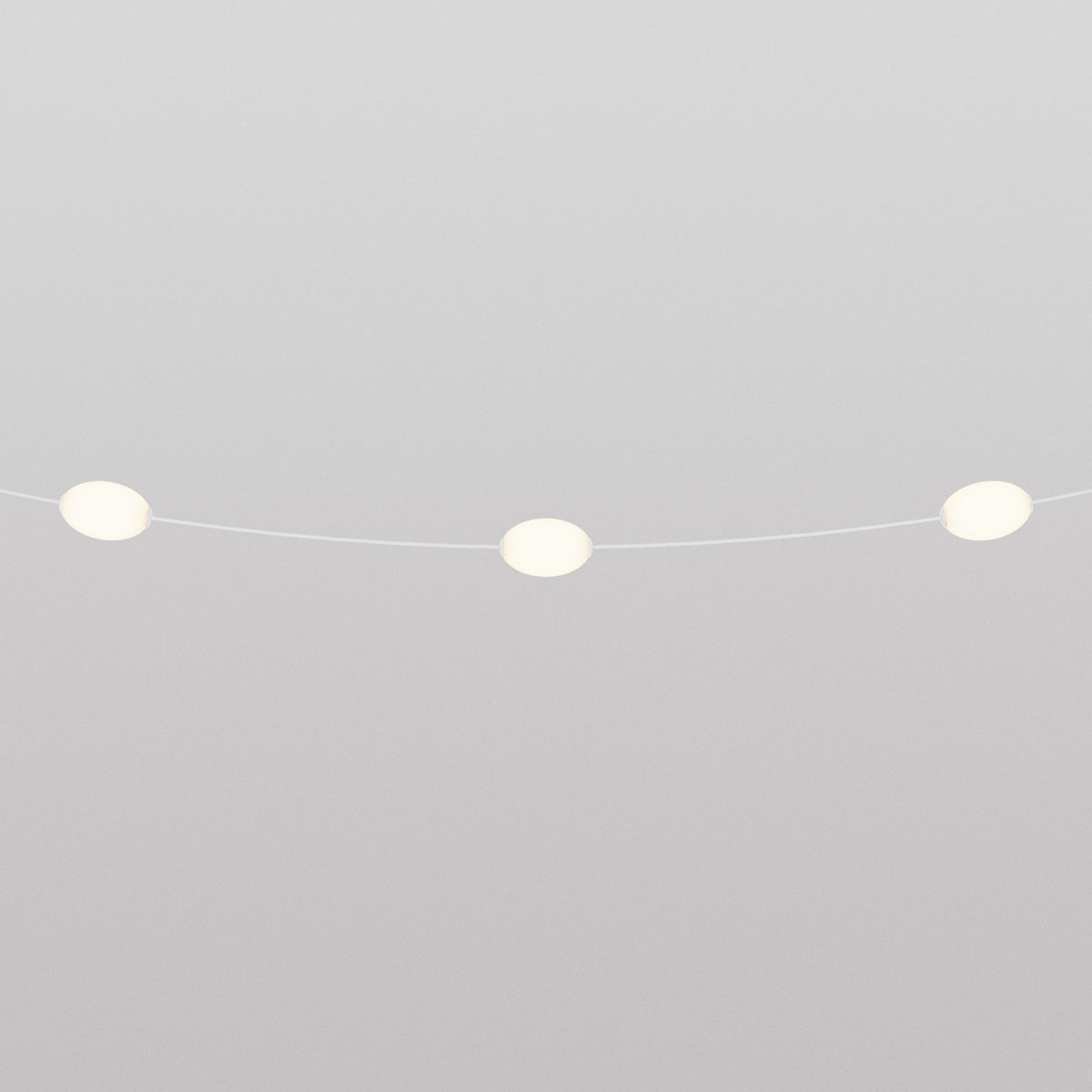 Outdoor 3-Light String Light for wet locations White Sand, Power supply with US plug - Marina3