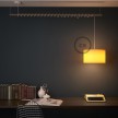 Pendel para pantalla, lámpara colgante cable textil Negro en tejido Rayón RM04