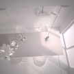 Lámpara colgante con jaula Drop color blanco y cable TC01 Algodón Blanco