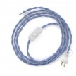 Cableado para lámpara de mesa, cable TM07 Rayón Lila 1,8 m. Elige el color de la clavija y del interruptor!