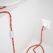 Cableado para lámpara de mesa, cable TM15 Rayón Naranja 1,8 m. Elige el color de la clavija y del interruptor!