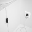 Cableado para lámpara de mesa, cable RM01 Rayón Blanco 1,8 m. Elige el color de la clavija y del interruptor!
