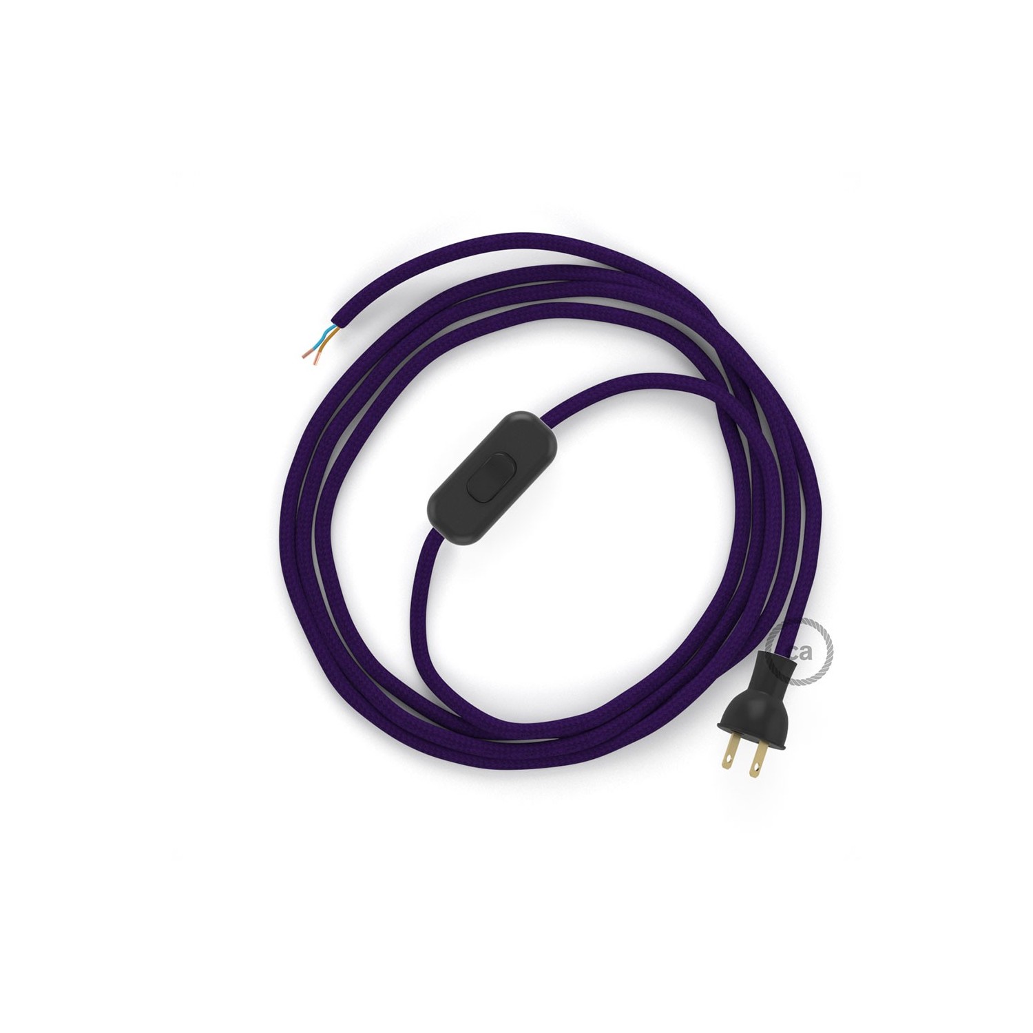 Cableado para lámpara de mesa, cable RM14 Rayón Púrpura 1,8 m. Elige el color de la clavija y del interruptor!