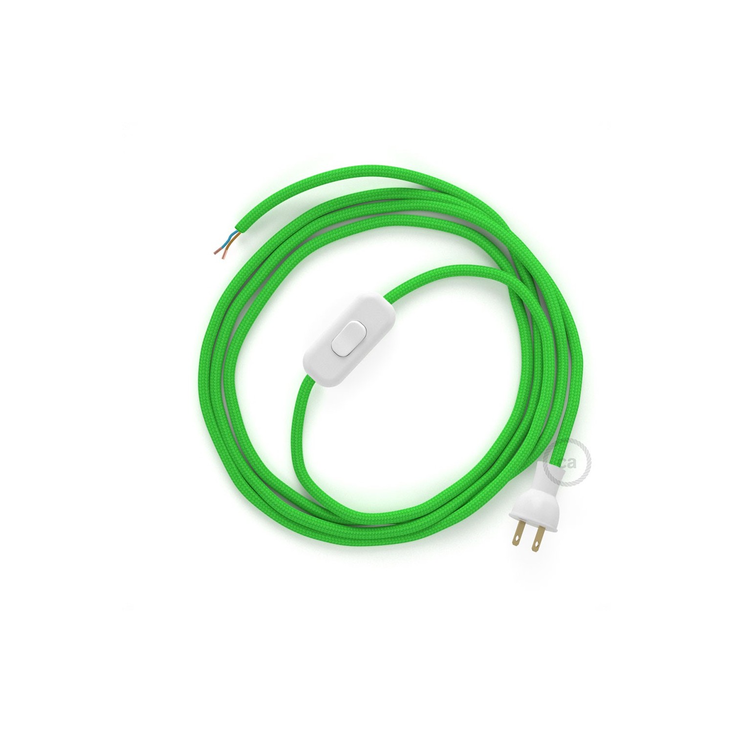 Cableado para lámpara de mesa, cable RM18 Rayón Verde Lima 1,8 m. Elige el color de la clavija y del interruptor!