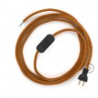 Cableado para lámpara de mesa, cable RM22 Rayón Whiskey 1,8 m. Elige el color de la clavija y del interruptor!