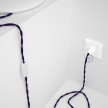 Cableado para lámpara de mesa, cable TM14 Rayón Púrpura 1,8 m. Elige el color de la clavija y del interruptor!