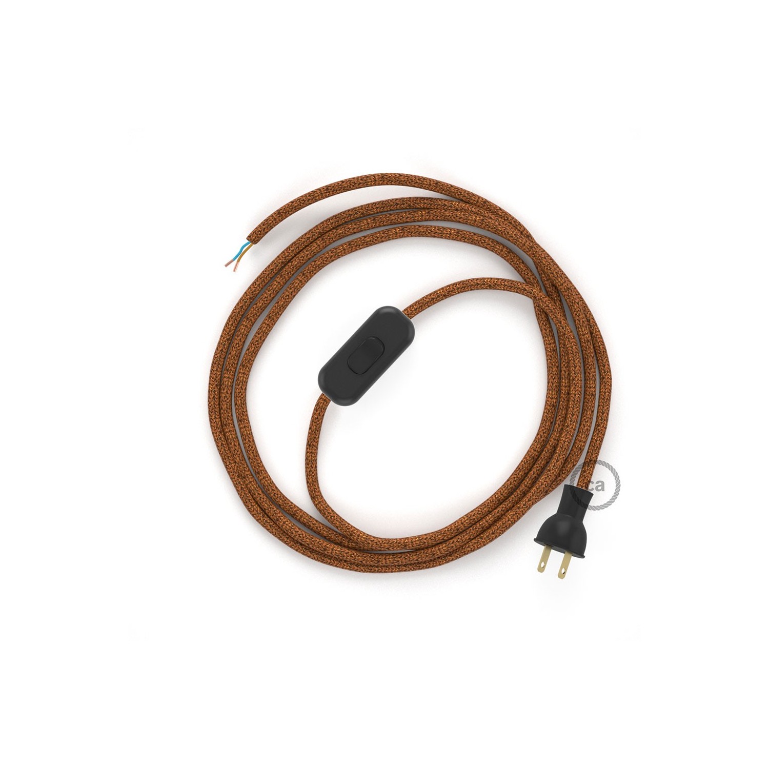 Cableado para lámpara de mesa, cable RL22 Rayón Brillante Cobre 1,8 m. Elige el color de la clavija y del interruptor!