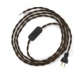 Cableado para lámpara de mesa, cable TN04 Lino Natural Café 1,8 m. Elige el color de la clavija y del interruptor!