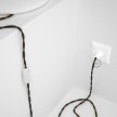 Cableado para lámpara de mesa, cable TN04 Lino Natural Café 1,8 m. Elige el color de la clavija y del interruptor!