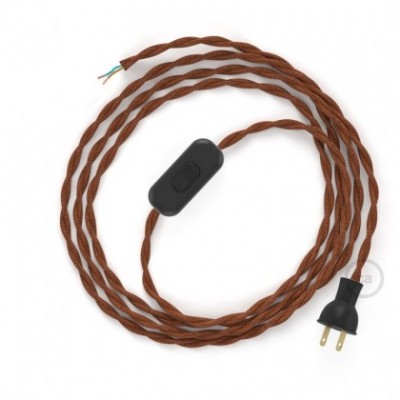 Cableado para lámpara de mesa, cable TC23 Algodón Ciervo 1,8 m. Elige el color de la clavija y del interruptor!