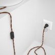 Cableado para lámpara de mesa, cable TC23 Algodón Ciervo 1,8 m. Elige el color de la clavija y del interruptor!