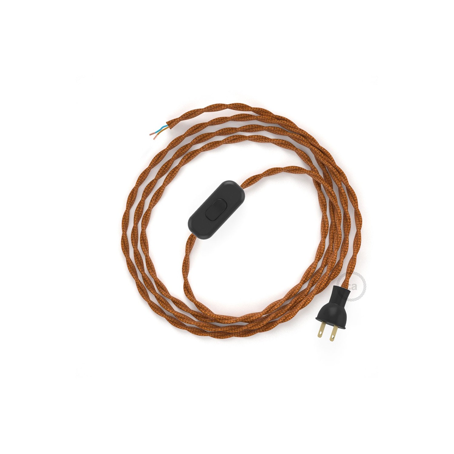 Cableado para lámpara de mesa, cable TM22 Rayón Whisky 1,8 m. Elige el color de la clavija y del interruptor!
