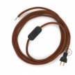 Cableado para lámpara de mesa, cable RC23 Algodón Ciervo 1,8 m. Elige el color de la clavija y del interruptor!