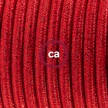 Cableado para lámpara de mesa, cable RL09 Rayón Brillante Rojo 1,8 m. Elige el color de la clavija y del interruptor!
