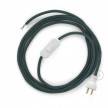 Cableado para lámpara de mesa, cable RC30 Algodón Gris Piedra 1,8 m. Elige el color de la clavija y del interruptor!