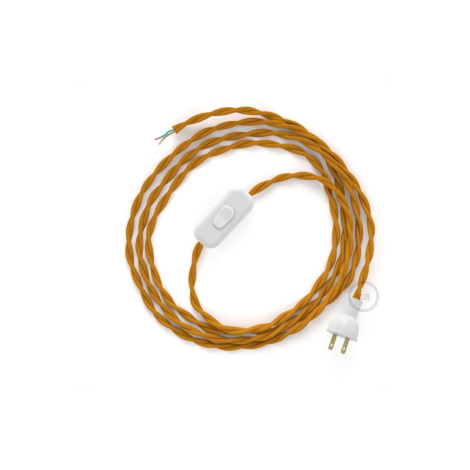 Cableado para lámpara de mesa, cable TM25 Rayón Mostaza 1,8 m. Elige el color de la clavija y del interruptor!