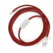 Cableado para lámpara de mesa, cable RT94 Rayón Red Devil 1,8 m. Elige el color de la clavija y del interruptor!