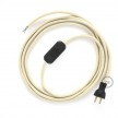 Cableado para lámpara de mesa, cable RM00 Rayón Marfil 1,8 m. Elige el color de la clavija y del interruptor!