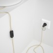 Cableado para lámpara de mesa, cable RM00 Rayón Marfil 1,8 m. Elige el color de la clavija y del interruptor!