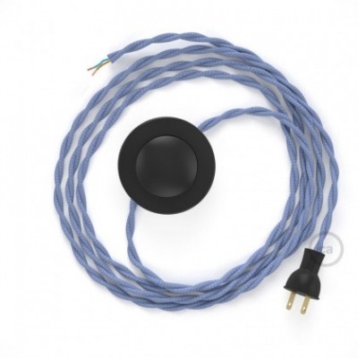 Cableado para lámpara de piso, cable TM07 Rayón Lila 3 m. Elige tu el color de la clavija y del interruptor!