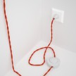 Cableado para lámpara de piso, cable TM15 Rayón Naranja 3 m. Elige tu el color de la clavija y del interruptor!
