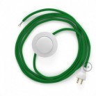 Cableado para lámpara de piso, cable RM06 Rayón Verde 3 m. Elige tu el color de la clavija y del interruptor!