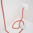 Cableado para lámpara de piso, cable RM15 Rayón Naranja 3 m. Elige tu el color de la clavija y del interruptor!