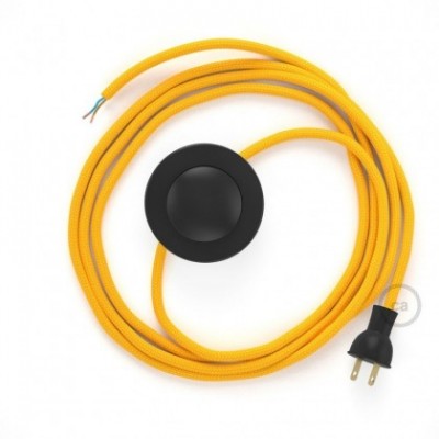 Cableado para lámpara de piso, cable RM10 Rayón Amarillo 3 m. Elige tu el color de la clavija y del interruptor!
