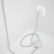 Cableado para lámpara de piso, cable RM02 Rayón Plateado 3 m. Elige tu el color de la clavija y del interruptor!