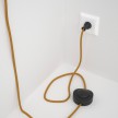 Cableado para lámpara de piso, cable RM05 Rayón Dorado 3 m. Elige tu el color de la clavija y del interruptor!
