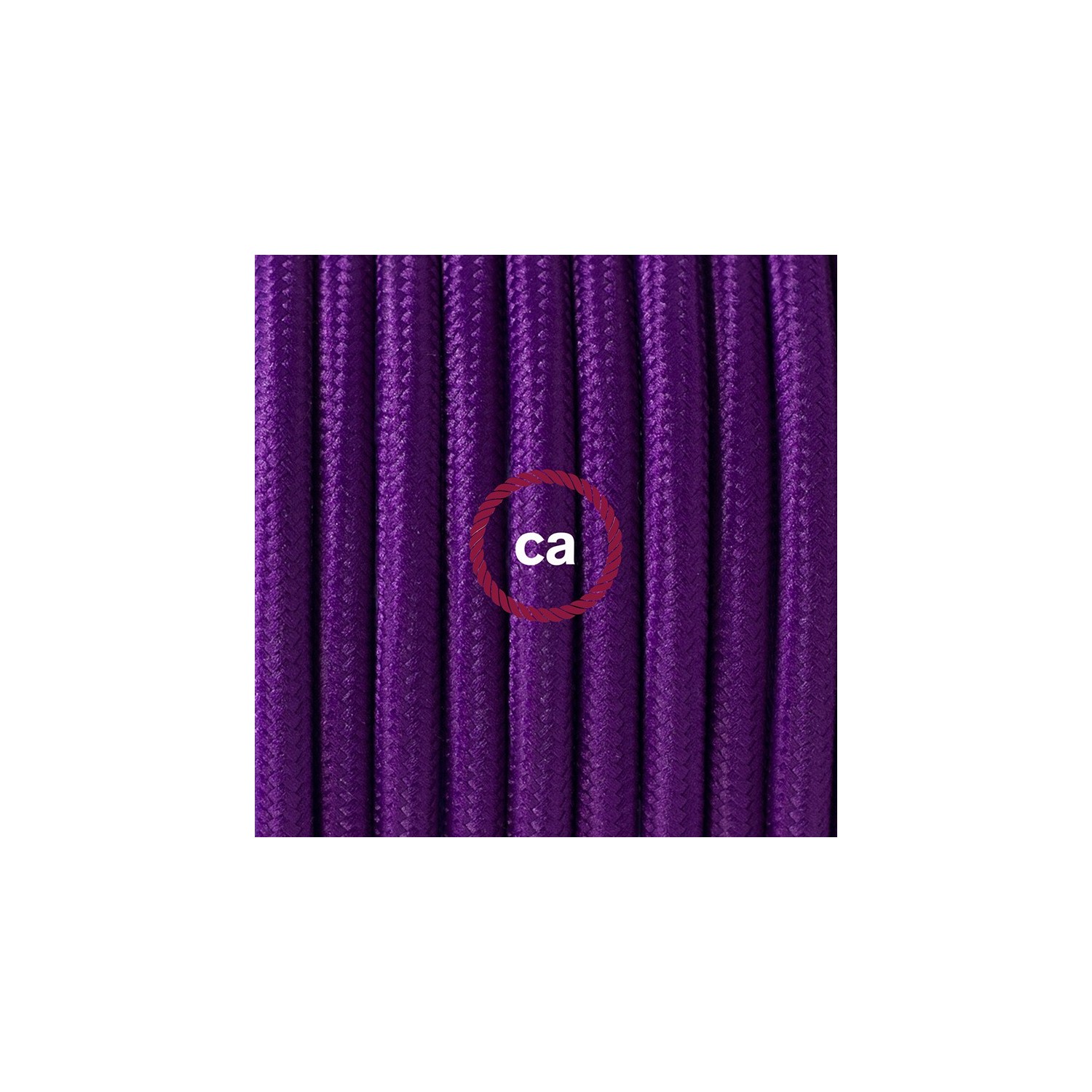Cableado para lámpara de piso, cable RM14 Rayón Púrpura 3 m. Elige tu el color de la clavija y del interruptor!