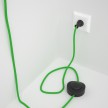 Cableado para lámpara de piso, cable RM18 Rayón Verde Lima 3 m. Elige tu el color de la clavija y del interruptor!