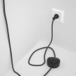 Cableado para lámpara de piso, cable RM03 Rayón Gris 3 m. Elige tu el color de la clavija y del interruptor!