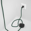 Cableado para lámpara de piso, cable RM21 Rayón Verde Oscuro 3 m. Elige tu el color de la clavija y del interruptor!