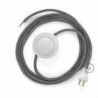 Cableado para lámpara de piso, cable RN02 Lino Natural Gris 3 m. Elige tu el color de la clavija y del interruptor!