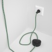 Cableado para lámpara de piso, cable RZ06 Rayón ZigZag Blanco Verde 3 m. Elige tu el color de la clavija y del interruptor!