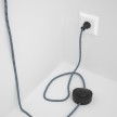 Cableado para lámpara de piso, cable RZ12 Rayón ZigZag Blanco Azul 3 m. Elige tu el color de la clavija y del interruptor!