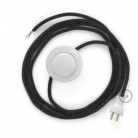 Cableado para lámpara de piso, cable RN03 Lino Natural Antracita 3 m. Elige tu el color de la clavija y del interruptor!