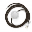 Cableado para lámpara de piso, cable RN04 Lino Natural Café 3 m. Elige tu el color de la clavija y del interruptor!
