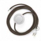 Cableado para lámpara de piso, cable RD73 ZigZag Corteza 3 m. Elige tu el color de la clavija y del interruptor!