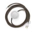 Cableado para lámpara de piso, cable RD73 ZigZag Corteza 3 m. Elige tu el color de la clavija y del interruptor!