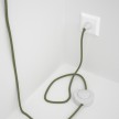 Cableado para lámpara de piso, cable RD72 ZigZag Verde Tomillo 3 m. Elige tu el color de la clavija y del interruptor!
