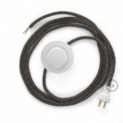 Cableado para lámpara de piso, cable RD74 ZigZag Antracita 3 m. Elige tu el color de la clavija y del interruptor!