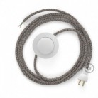 Cableado para lámpara de piso, cable RD64 Rombo Antracita 3 m. Elige tu el color de la clavija y del interruptor!