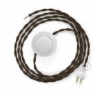 Cableado para lámpara de piso, cable TN04 Lino Natural Café 3 m. Elige tu el color de la clavija y del interruptor!