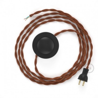 Cableado para lámpara de piso, cable TC23 Algodón Ciervo 3 m. Elige tu el color de la clavija y del interruptor!
