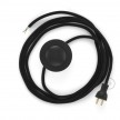 Cableado para lámpara de piso, cable RC04 Algodón Negro 3 m. Elige tu el color de la clavija y del interruptor!