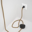 Cableado para lámpara de piso, cable RC31 Algodón Miel Dorado 3 m. Elige tu el color de la clavija y del interruptor!