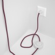 Cableado para lámpara de piso, cable RC32 Algodón Rojo Violeta 3 m. Elige tu el color de la clavija y del interruptor!