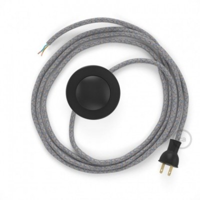 Cableado para lámpara de piso, cable RD65 Rombo Azul Steward 3 m. Elige tu el color de la clavija y del interruptor!